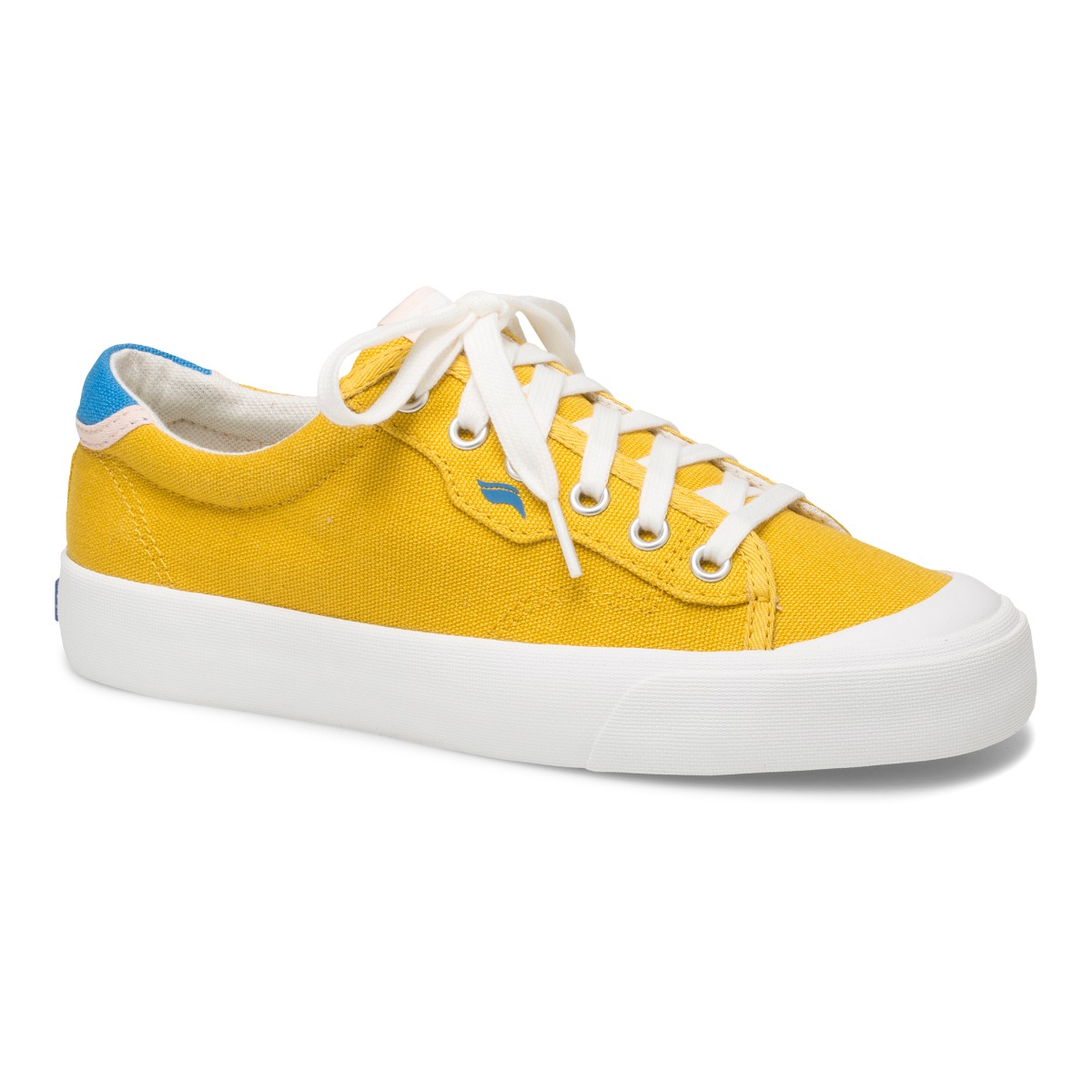 Keds รุ่น Crew Kick 75 Canvas รองเท้าผ้าใบ ผู้หญิง สี LEMON CURRY/FRENCH BLUE - WF63198