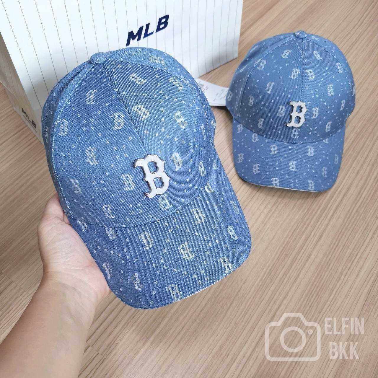 Clearance Sale📣 MLB Denim Dia Monogram Denim cap NY/B หมวกแก๊ปยีนส์ เดนิม