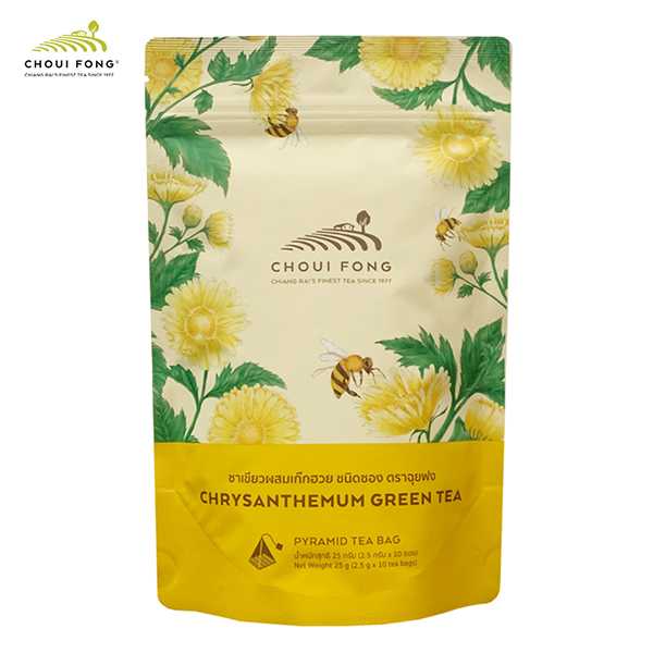 ชาเขียวผสมเก๊กฮวย(ชนิดซอง) ขนาด 25 กรัม Chrysanthemum Green Tea(Tea Bag) 25 g