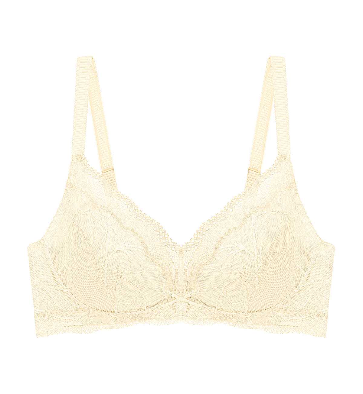 NEW Triumph 10225965 Sculpt Eclipse HU 1938 เสื้อชั้นในรูปแบบไม่มีโครง สีครีม