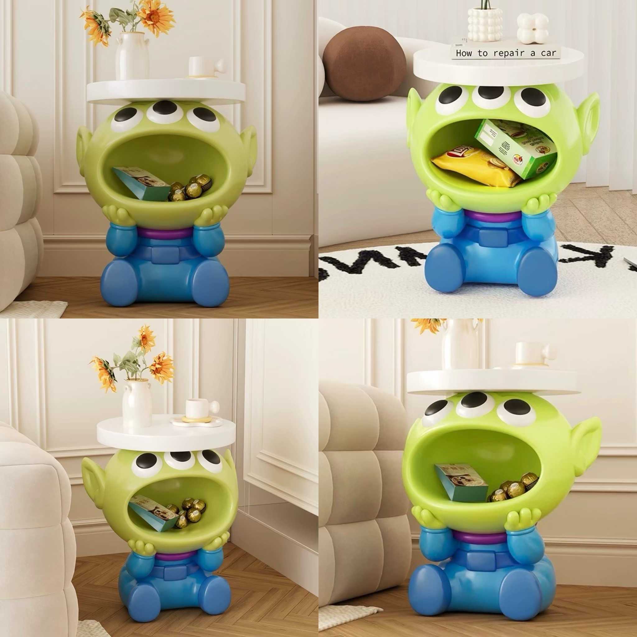 PreOrder👽โต๊ะข้างเตียงเจ้าสามตา little green man side table arttoy