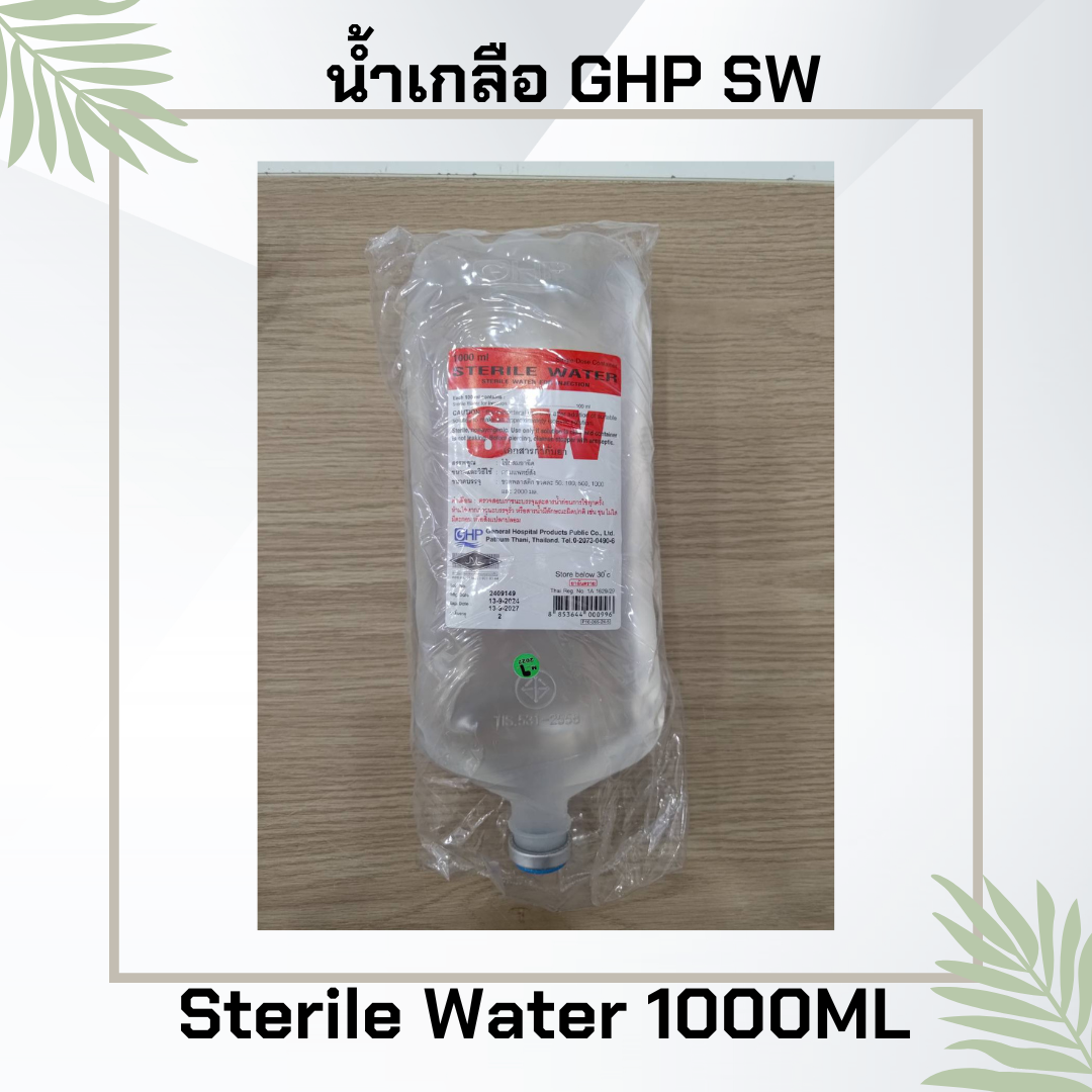 SW. Sterile. Water. 1000 ml
