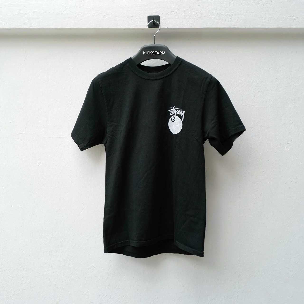 STÜSSY 8 BALL TEE (PIG DYED) - BLACK