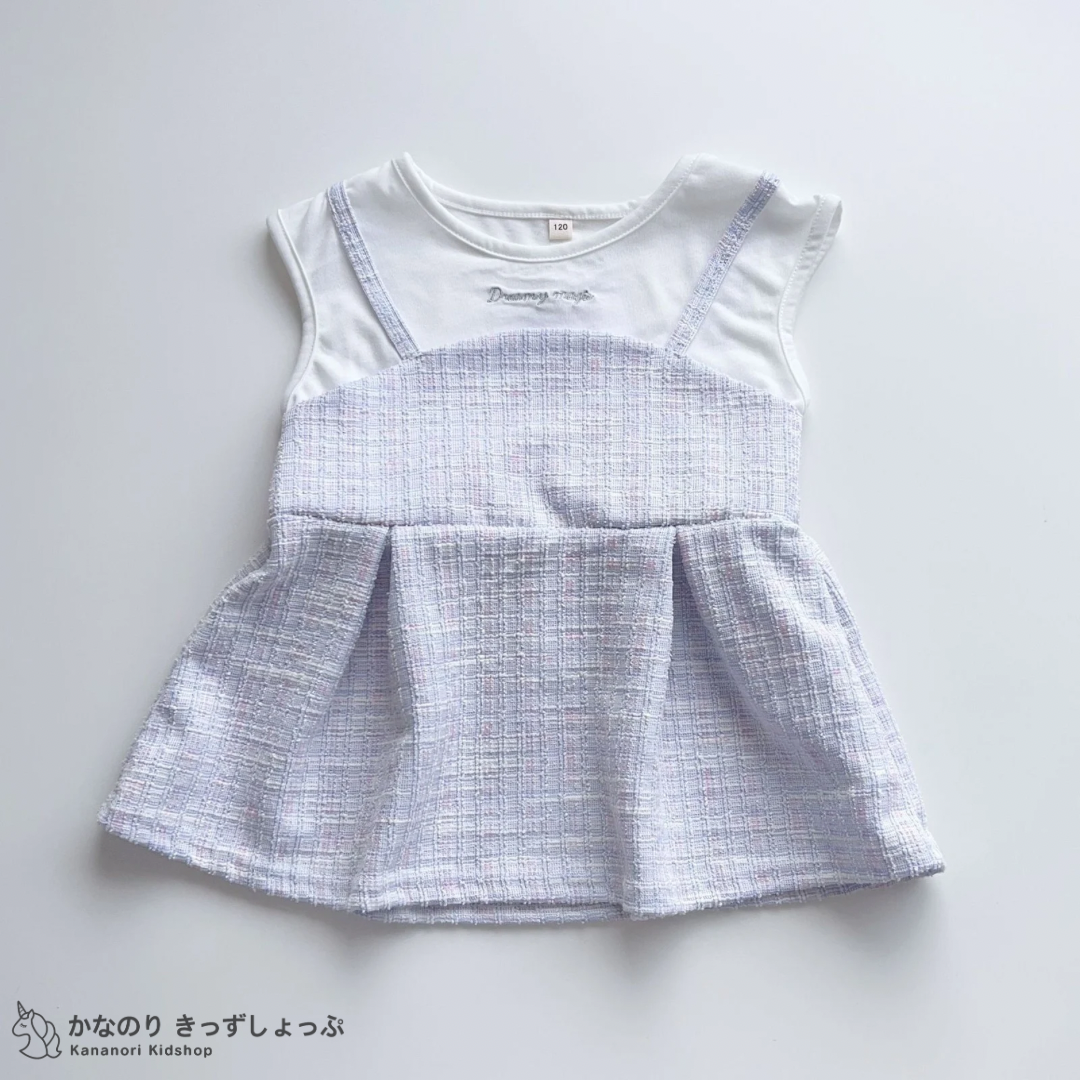 🧸พร้อมส่งเสื้อสไตล์ญี่ปุ่น แต่งผ้าทวิด(Tweed) 110-160🤎