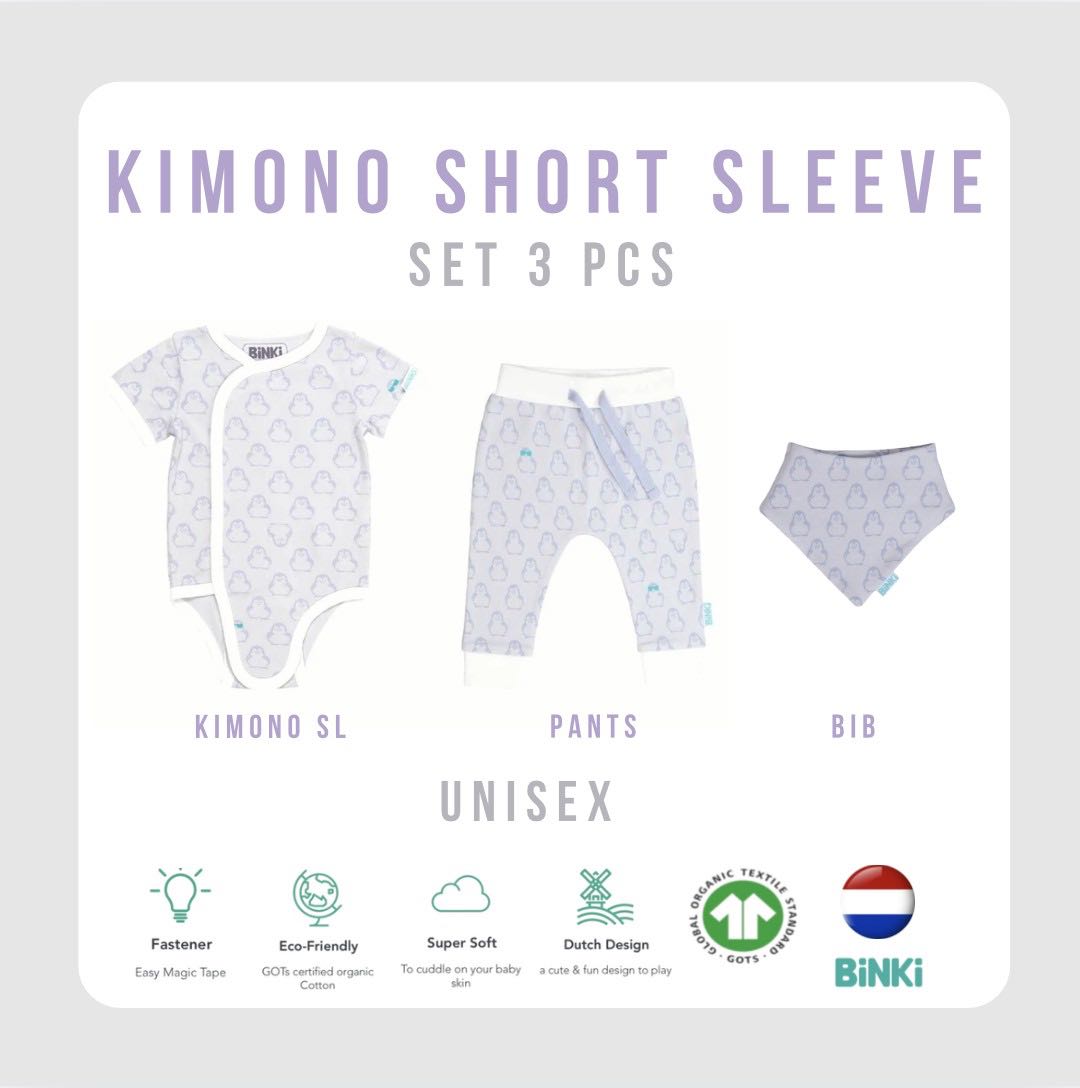 Set 3 Pcs. - Kimono SL + Pant + Bib