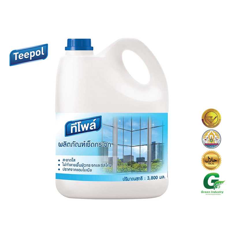 Teepol ผลิตภัณฑ์เช็ดกระจก ขนาด 3,800 ML.