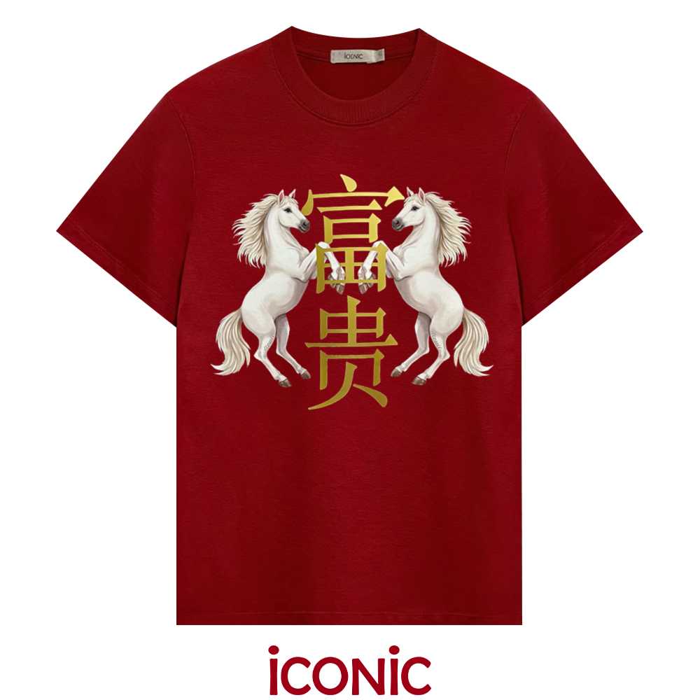 iCONiC DOUBLE HORSE RED T-SHIRT #20545