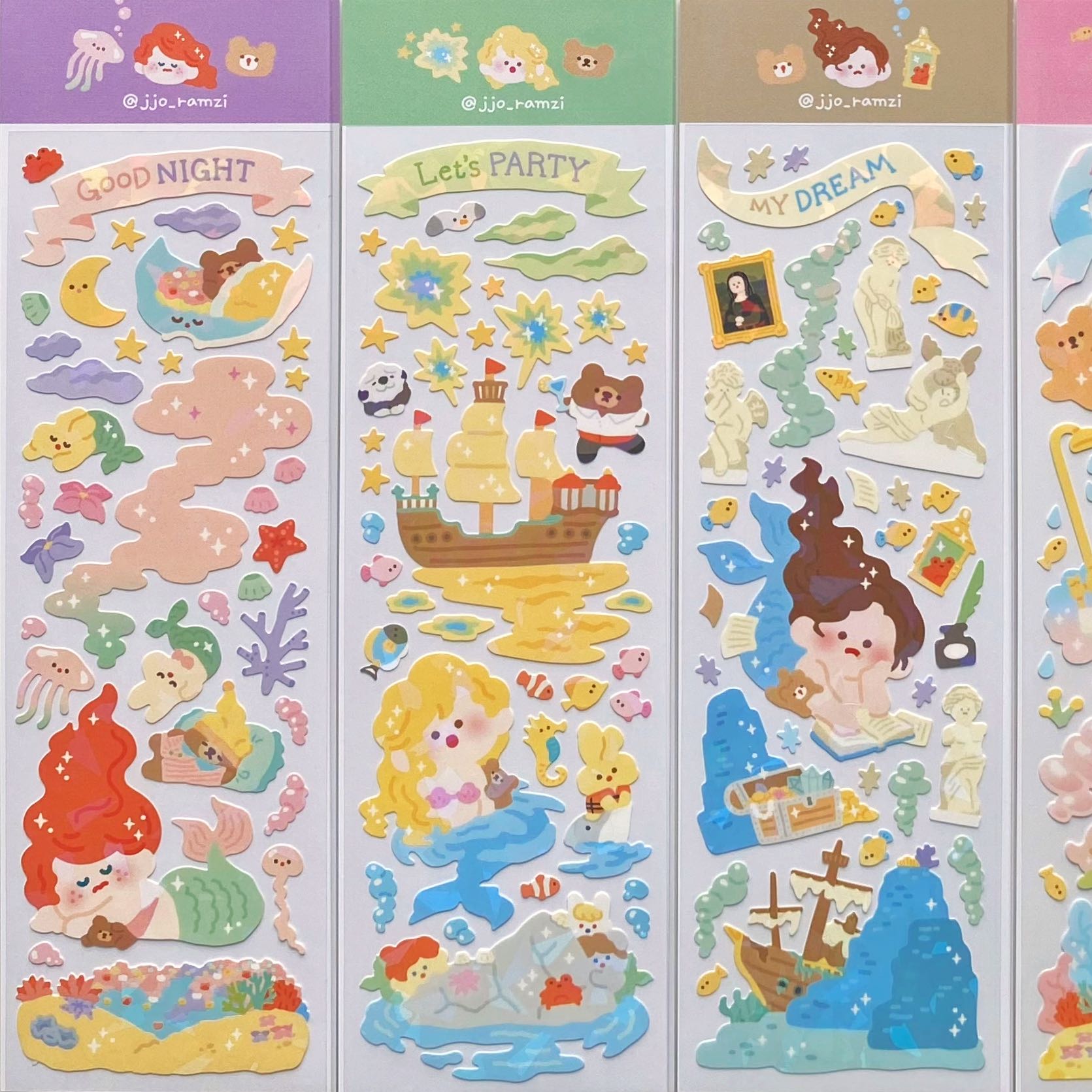 Jjo girl sticker (6 types)