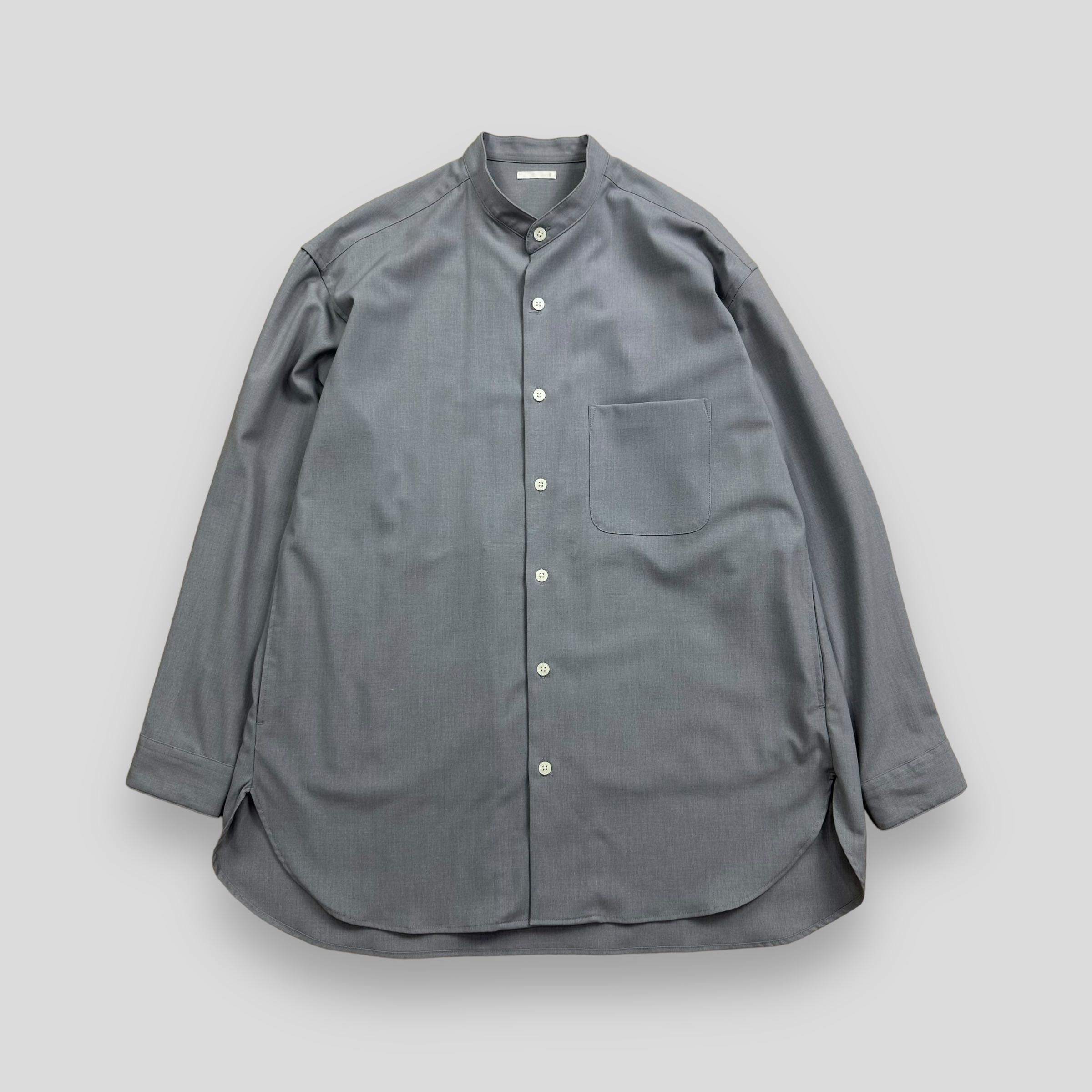 GU OVERSIZED STAND COLLAR POCKET SHIRT 