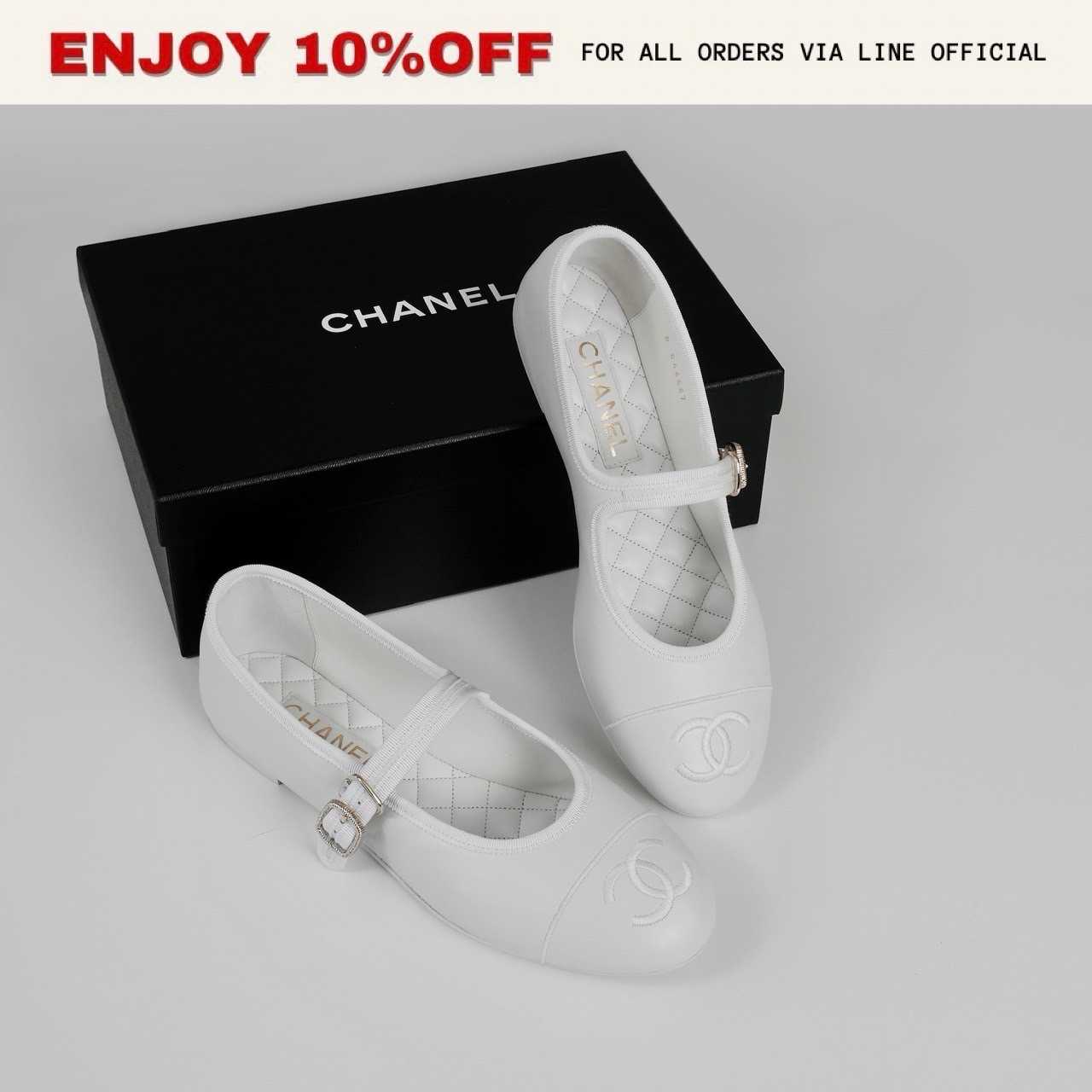 NEW! CHANEL Mary Janes สี White | Shoes