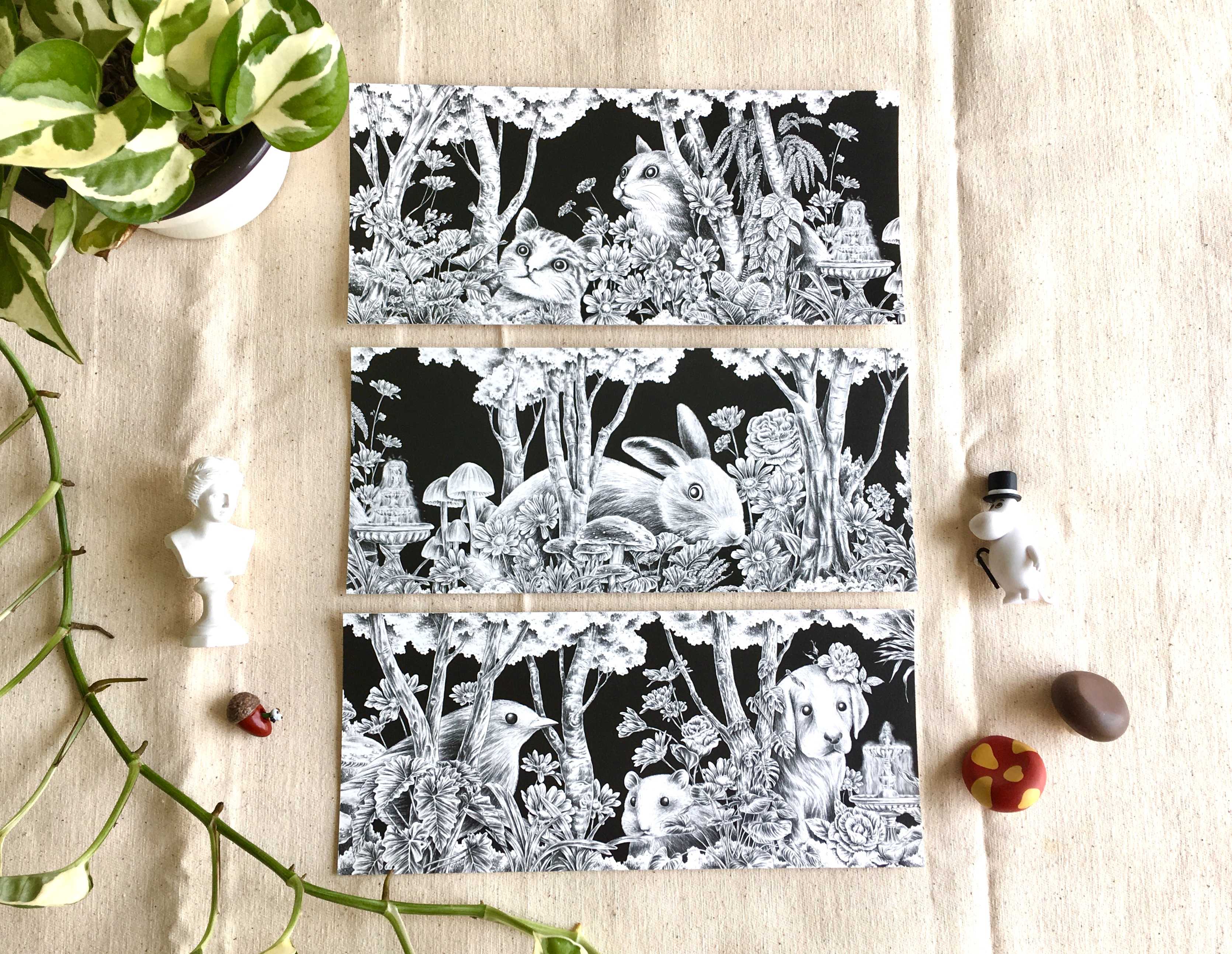 Long Postcard - Yindee's Mysterious Friends