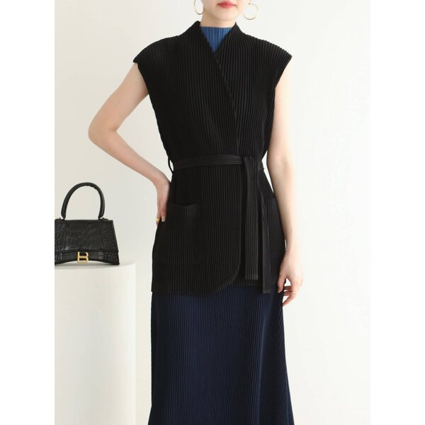 2MUAY รุ่น GJO8760 THICK WAIST TIE PLEAT CARDIGAN เสื้อคลุมผู้หญิง เสื้อคลุมพลีทคุณภาพ 8สี FREE SIZE