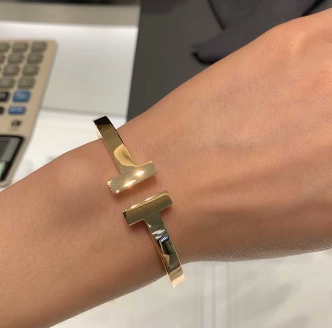 T bangle bracelet