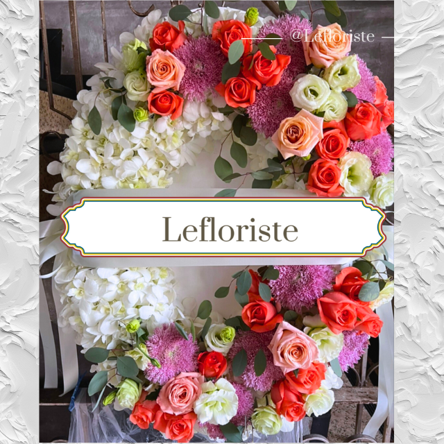 พวงหรีดดอกไม้สด Elegant Tribute 50
