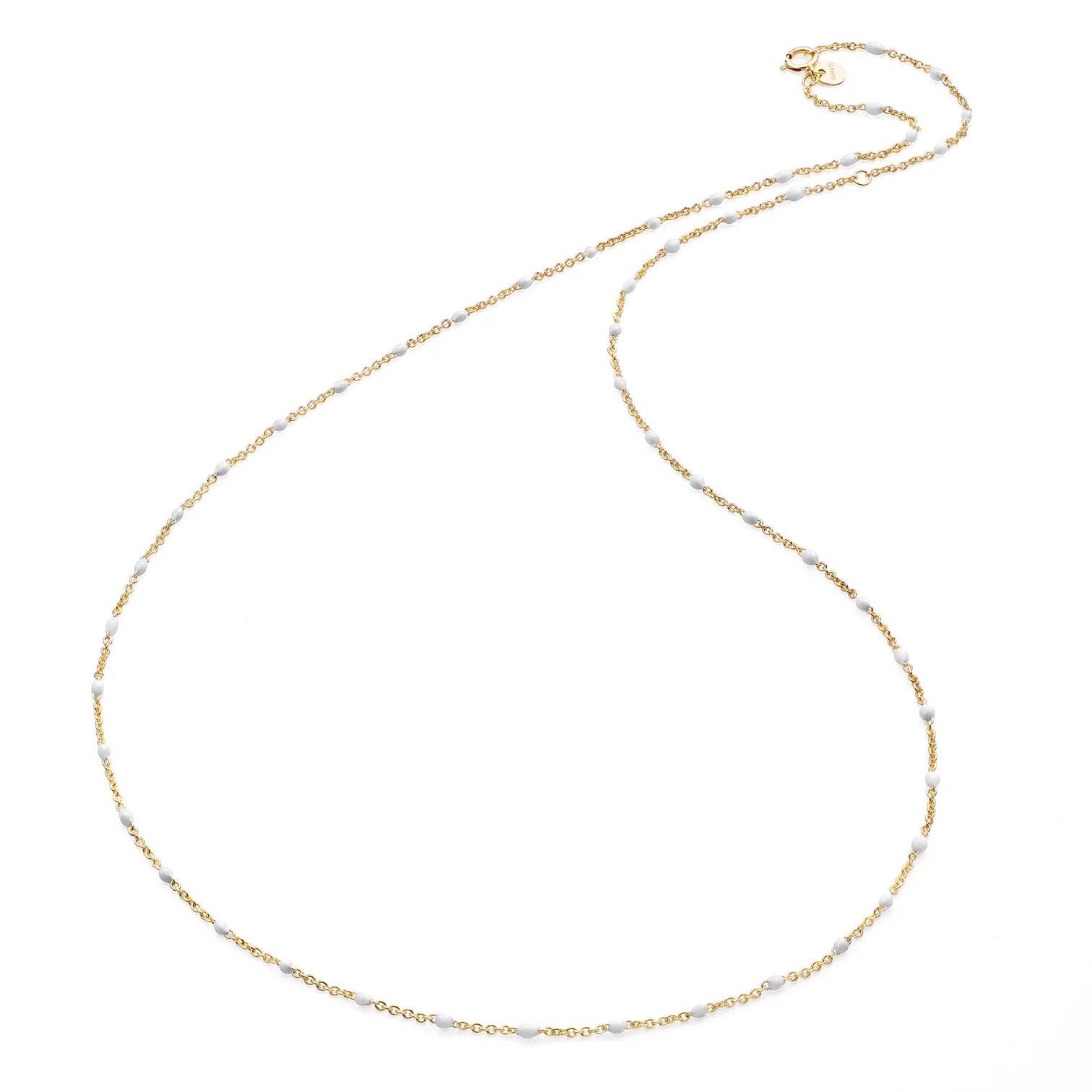 NECKLACE - Yellow Gold White Dots