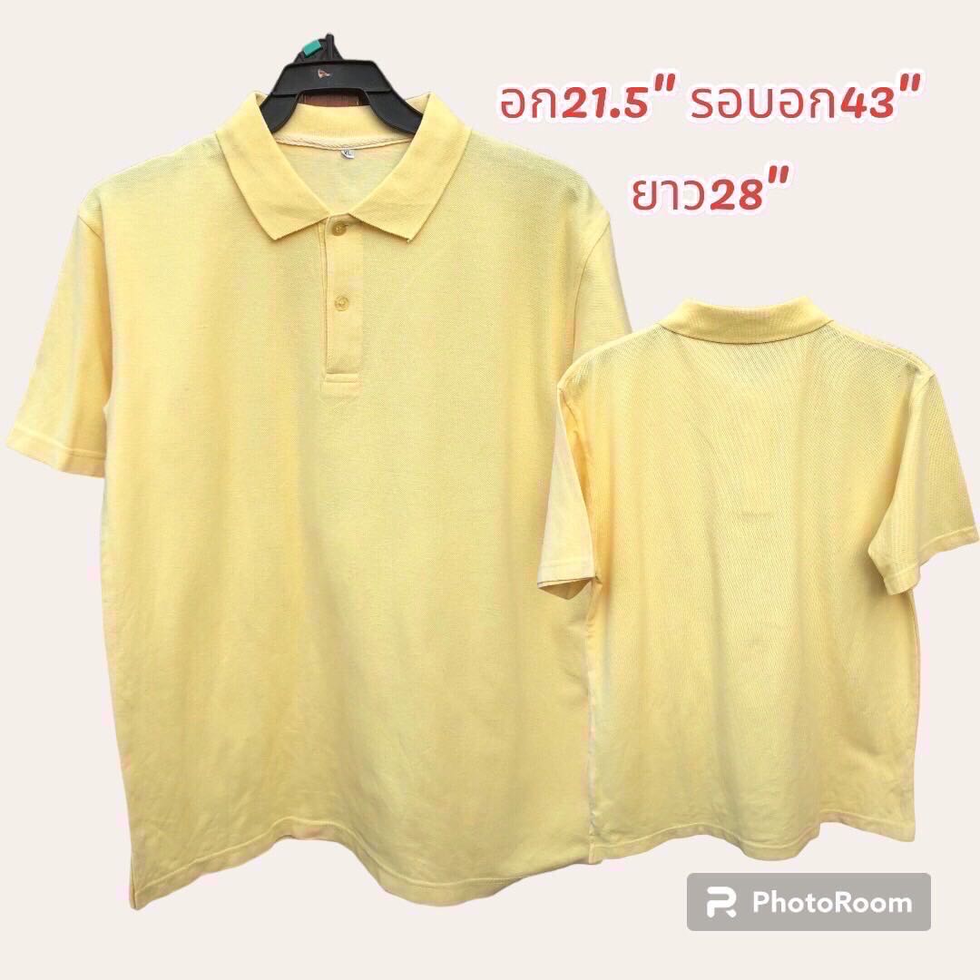 เสื้อยืดคอปกโปโลงานนอกมือ2 สีสด ไม่เก่า ไม่ขาด งานสวย