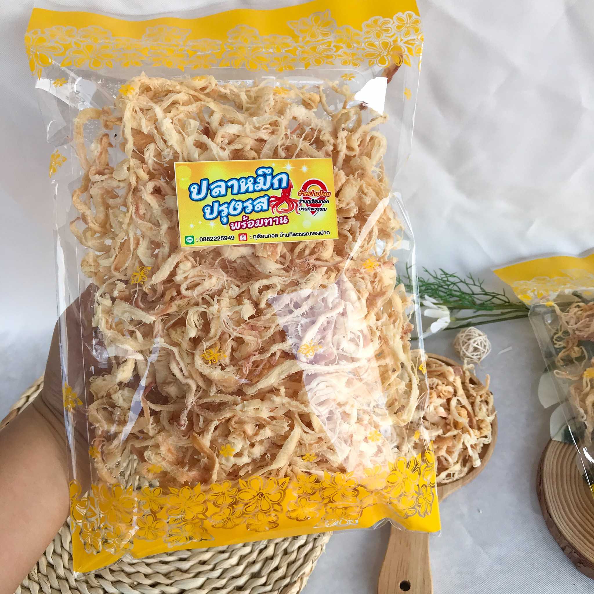 หมึกหยองอบเนย หมึกนุ่มๆ  L 300 กรัม 235฿