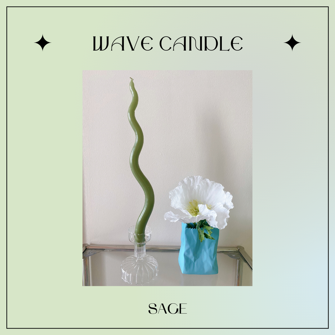 Wave Candle - Sage