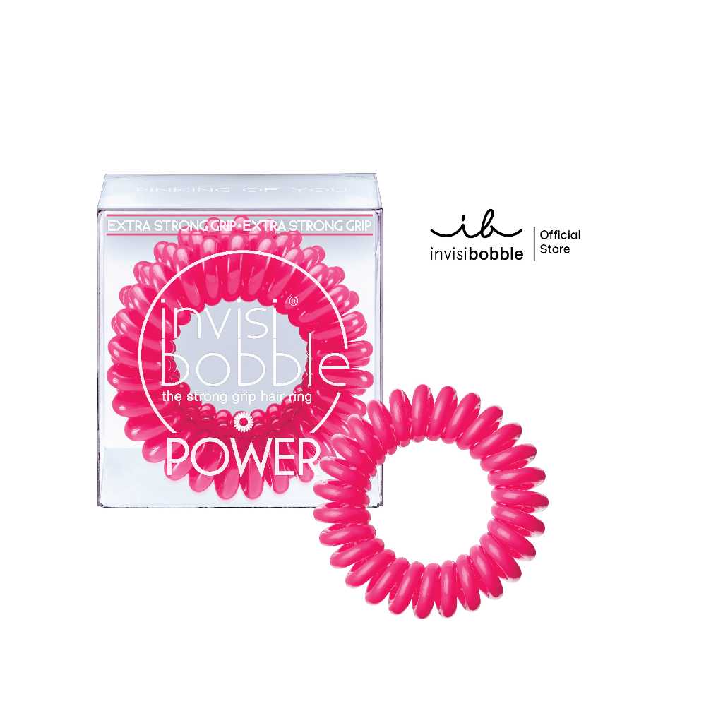 invisibobble ยางรัดผม ผมหนา ผมไม่เป็นรอย รุ่น Power สี Pinking Of You(1 กล่องบรรจุ 3 ชิ้น)