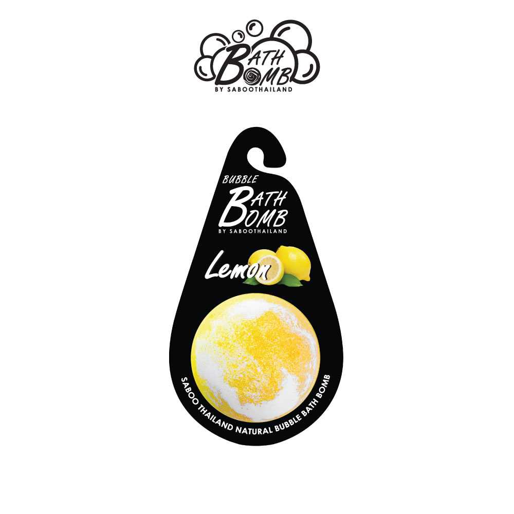 แบบแขวน สบู่แนชเชอรัล บาธบอม กลิ่นเลม่อน 150กรัม - SABOO NATURAL BATH BOMB LEMON 150g