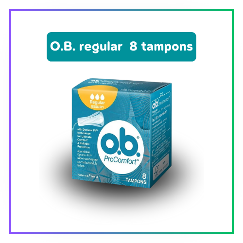 O.B. โอ.บี. ผ้าอนามัยแบบสอด โปร คอมฟอร์ท 8 ชิ้น/กล่อง