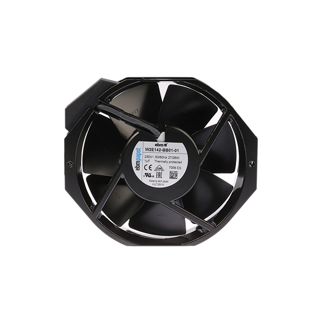 HVAC-ebm-papst W2E142 Series Axial Fan, 230 V ac, AC Operation, 330m³/h, 25W, 120mA Max