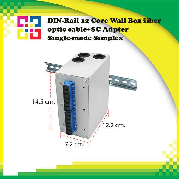 B1-WMDINR-12SC-SM DIN-Rail 12 Core Wall Box fiber optic+SC Adpter Single-mode Simplex