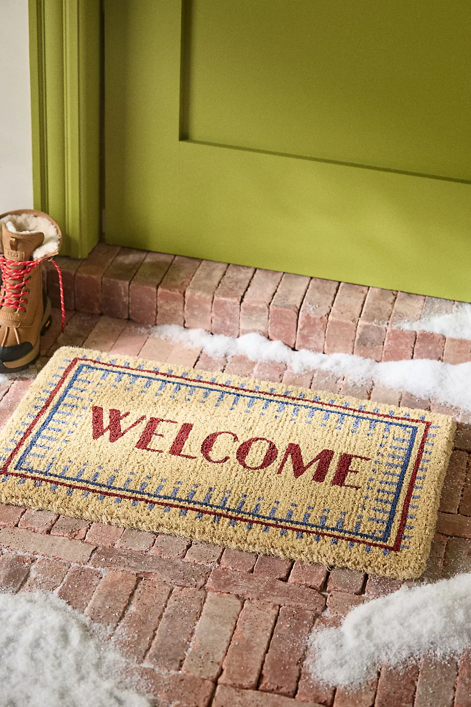 (Early Santa Sale) Welcome Border Printed Coir Doormat
