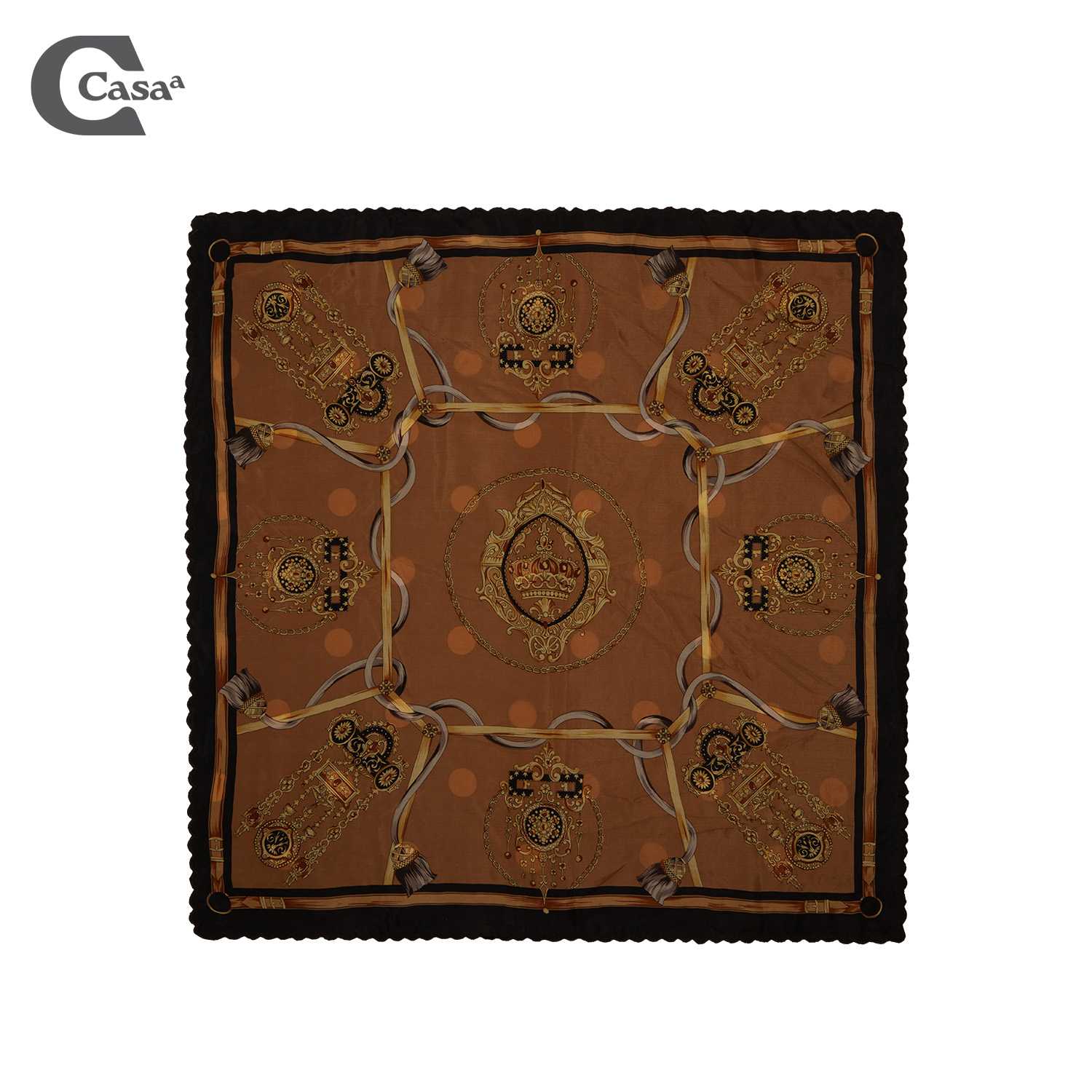 POLKADOT DOUBLE SIDED SCARF (BLACK)  NO.1