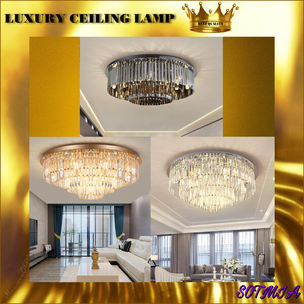 CT002A004 SOTMIA LUXURY CRYSTAL CEILING LAMP โคมไฟเพดาน โคมไฟคริสตัล โคมไฟคริสตัลหรูหรา สร้างสรรค...