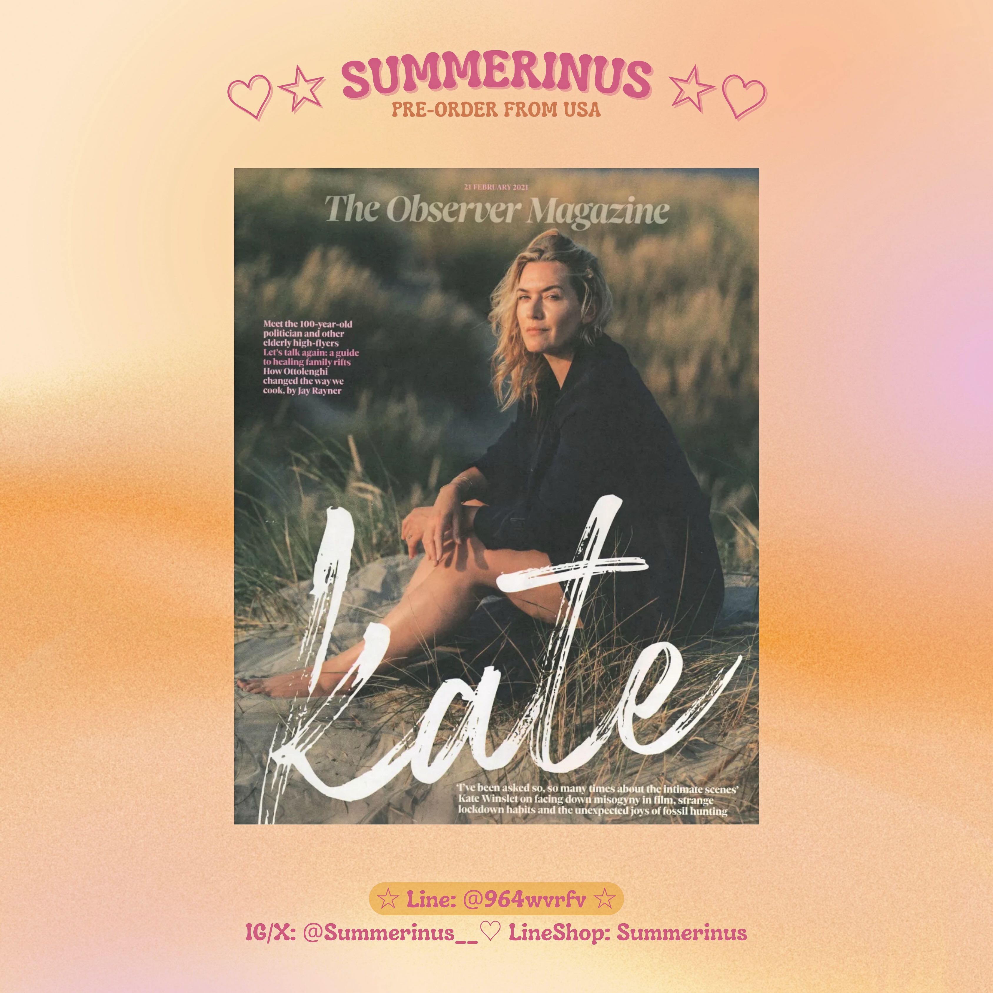 UK Obsever Magazine 🌞 Kate Winslet 💌 February 2021