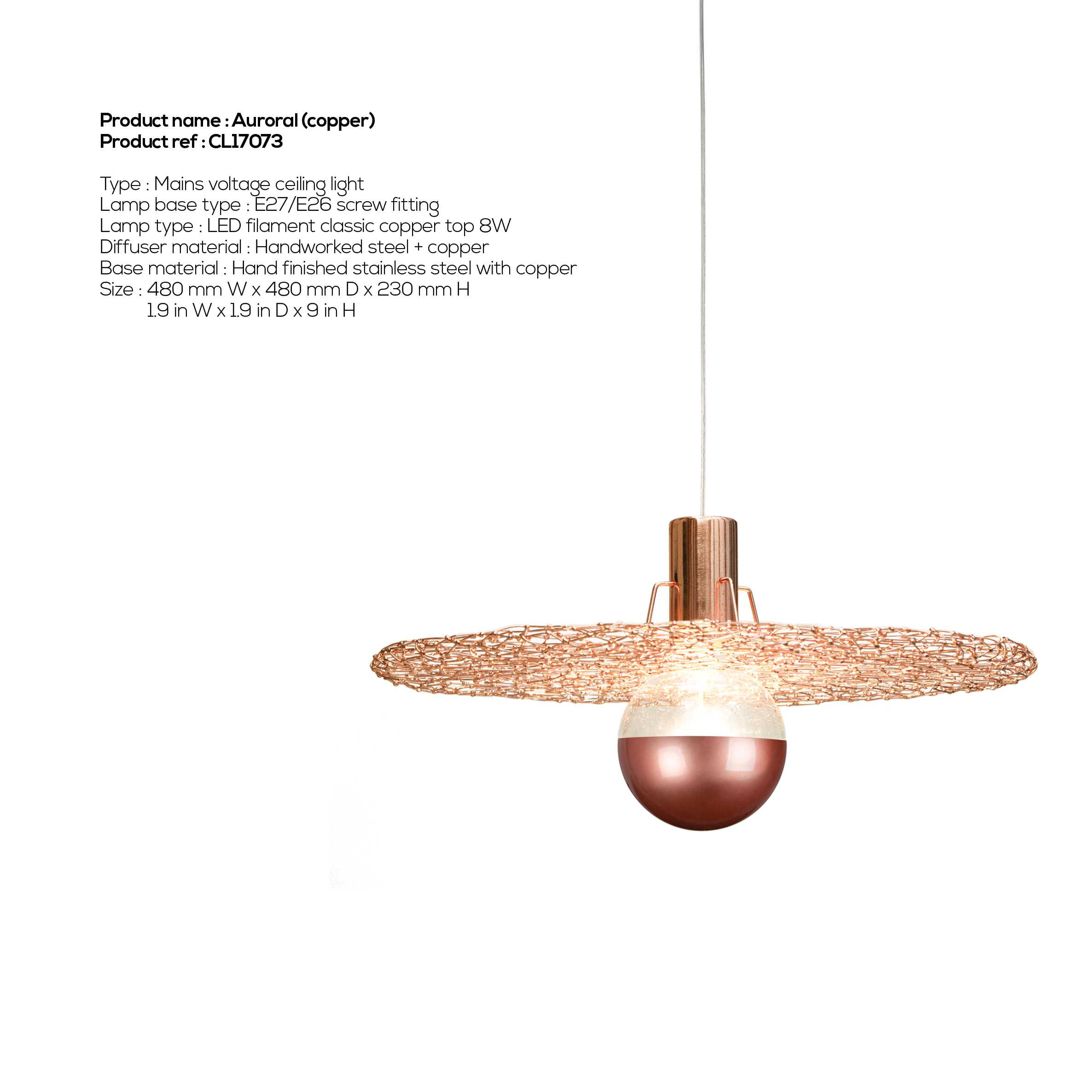 Auroral Copper (Ceiling light)