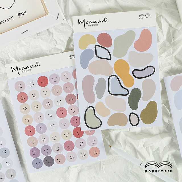 (พร้อมส่ง) facial expression and cotton candy sticker