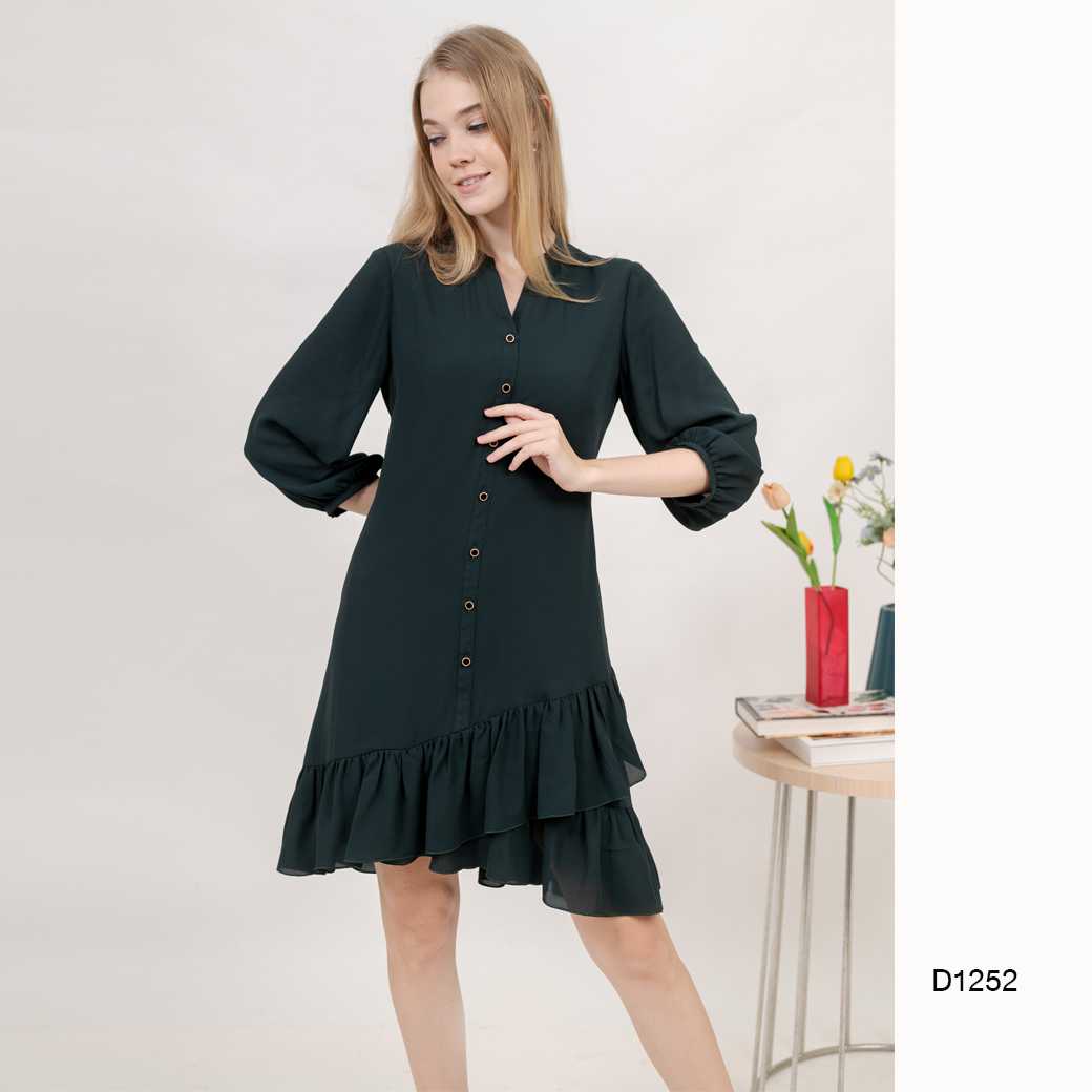 D1252-ผ้าโดบี้-เขียวเข้ม