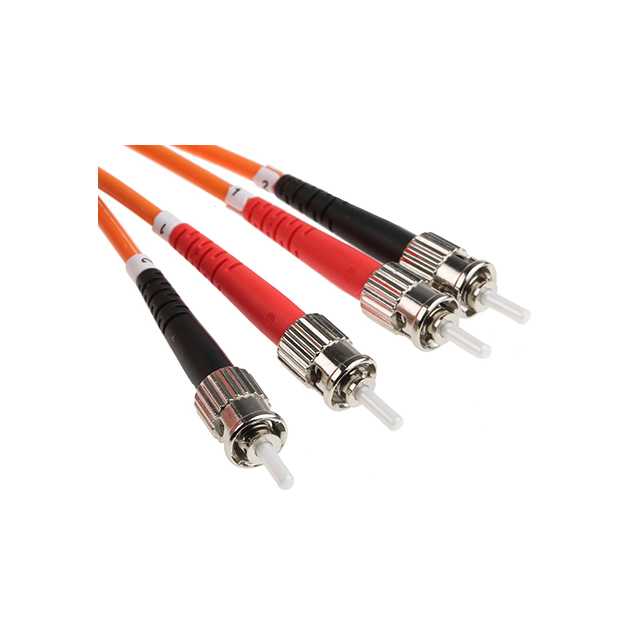 C&W-RS PRO ST to ST Duplex Multi Mode OM1 Fibre Optic Cable, 62.5/125µm, Orange, 30m
