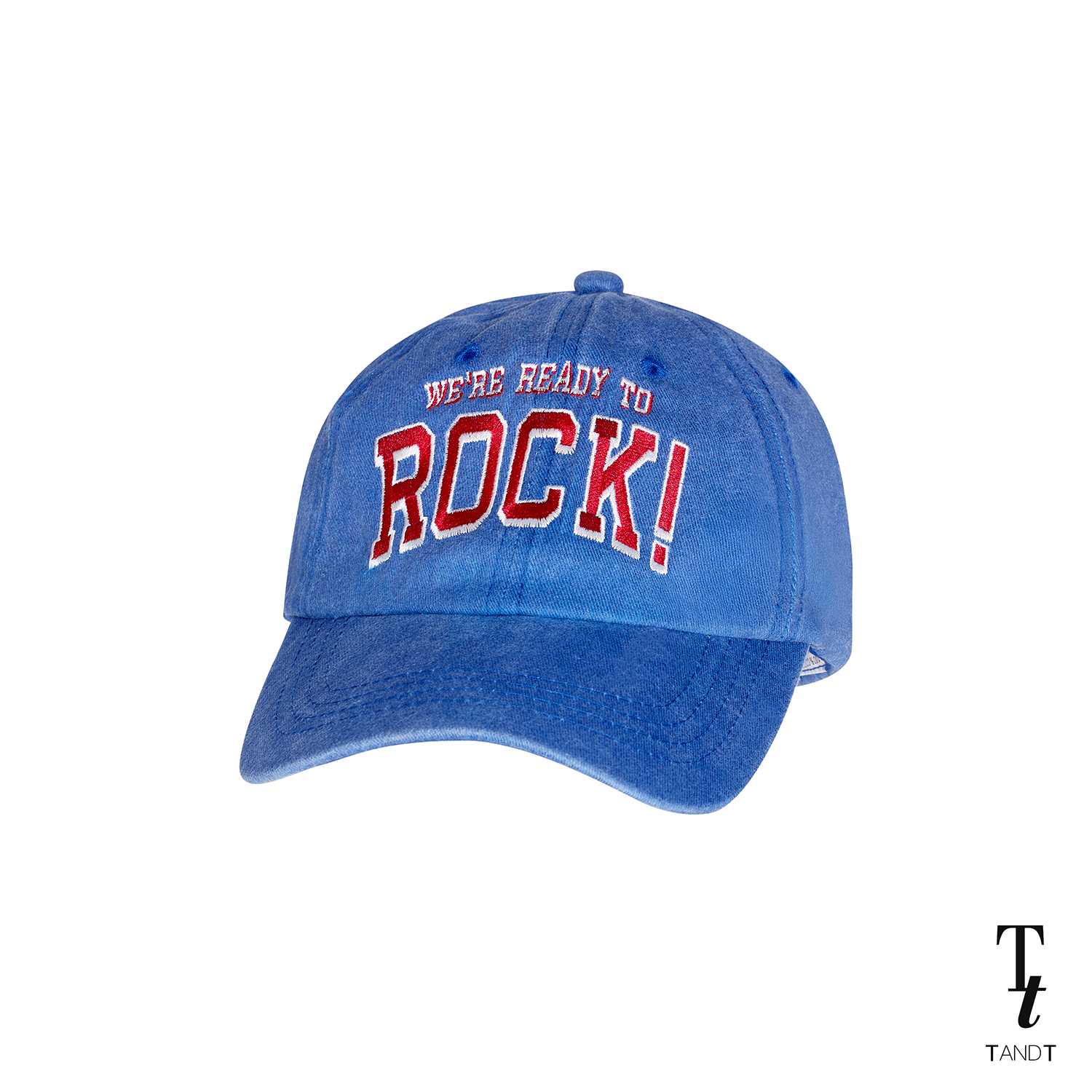 TandT - ROCK! BLUE CAP - EMBROIDERED WE'RE READY TO ROCK! CAP