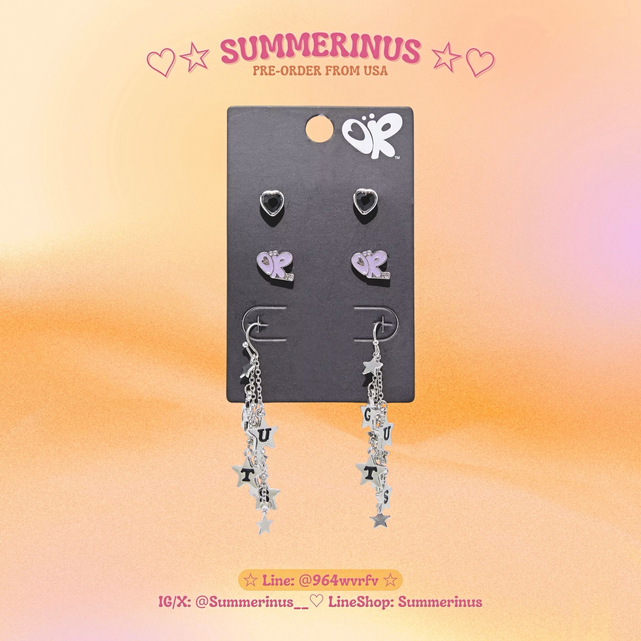  Olivia Rodrigo 💜 Guts Earring Set