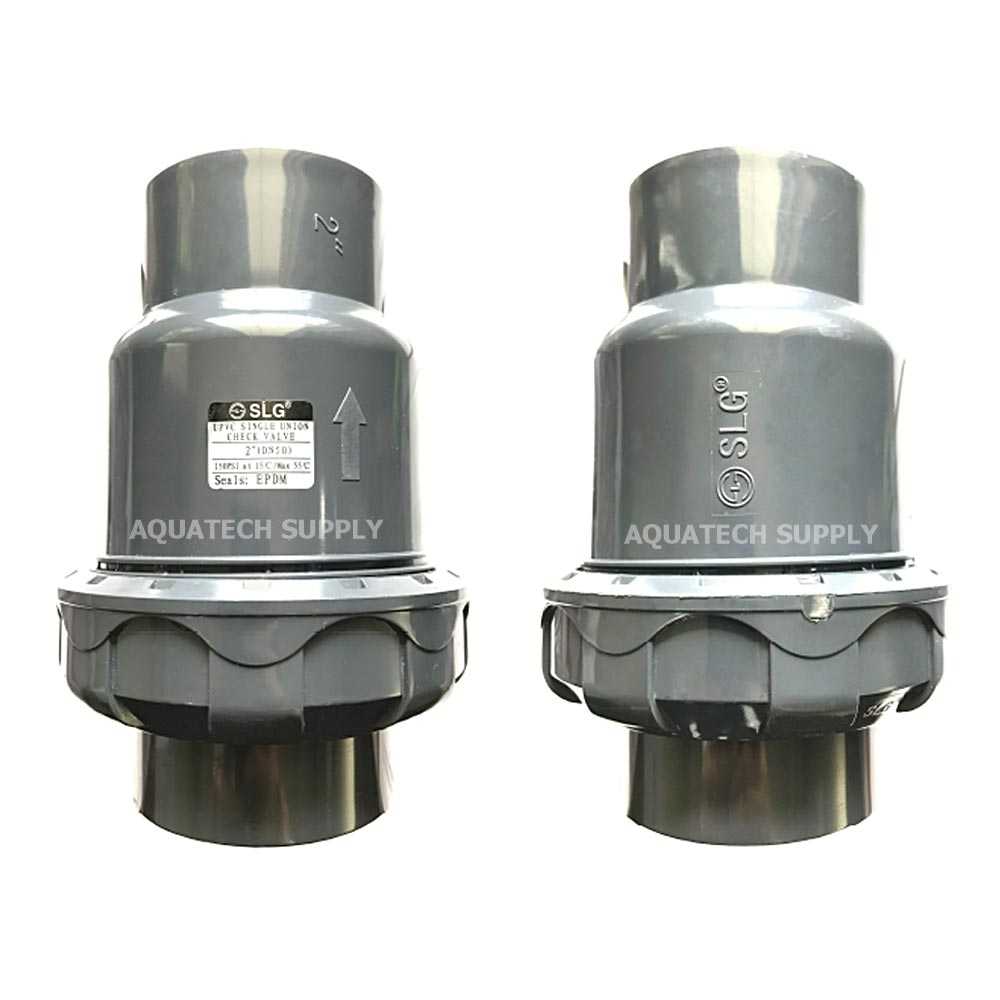 SLG ซิงเกิลยูเนี่ยนเช็ควาล์วยูพีวีซี Single Union Check Valve UPVC