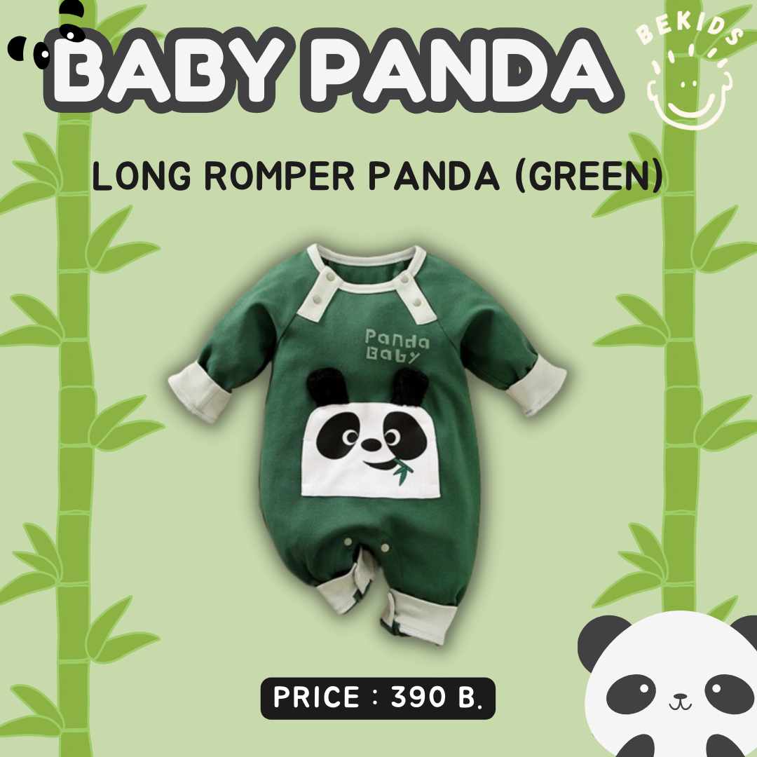 Long Romper Panda (Green)