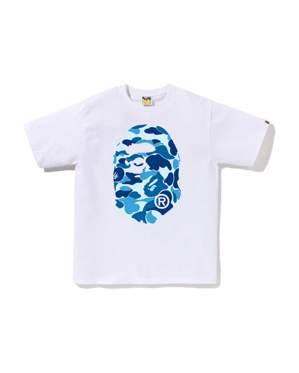 Bape ABC Camo Big Ape Head Tee BL/WH