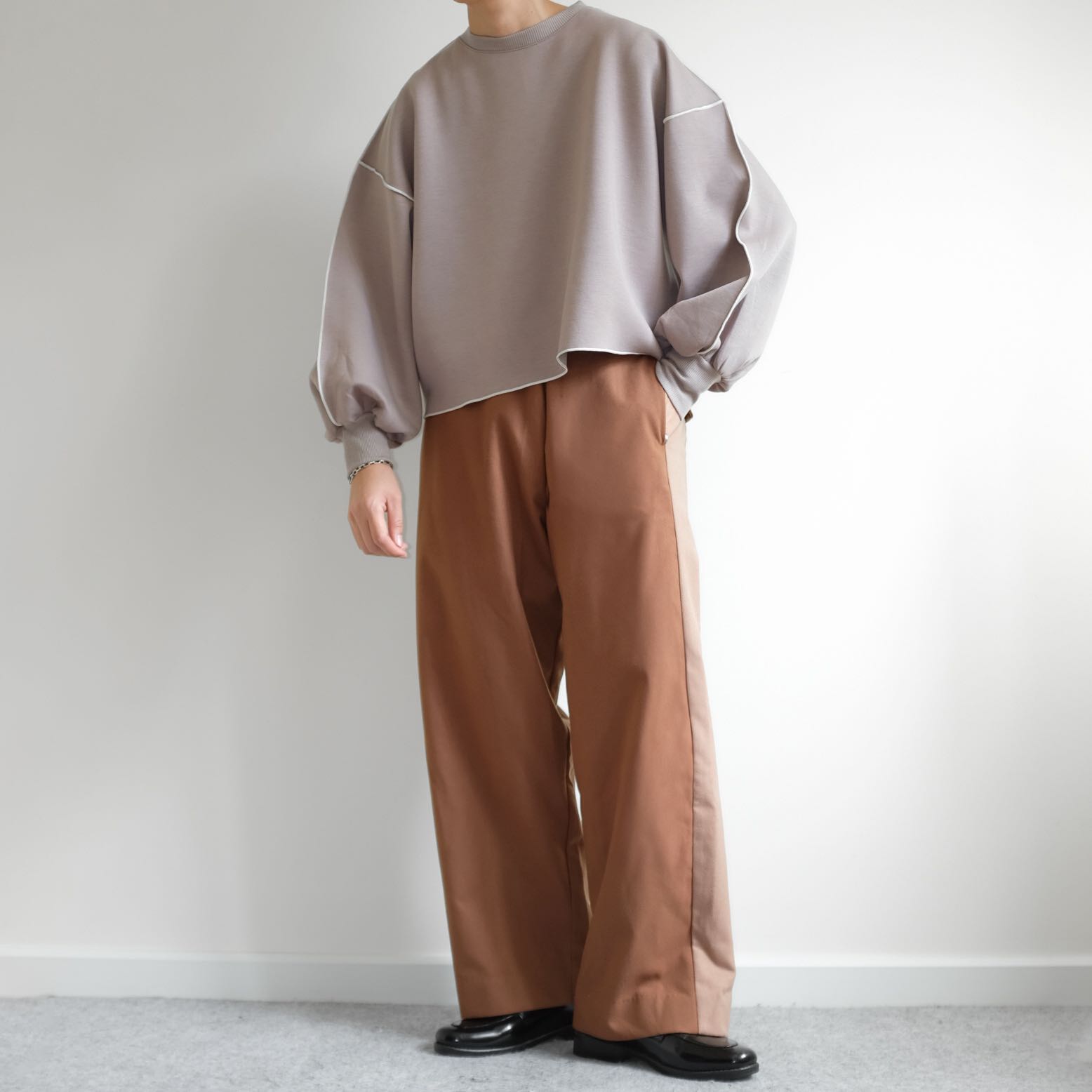 Huiteme Nid  Relaxed Cropped Straight Wide Legs Pants 