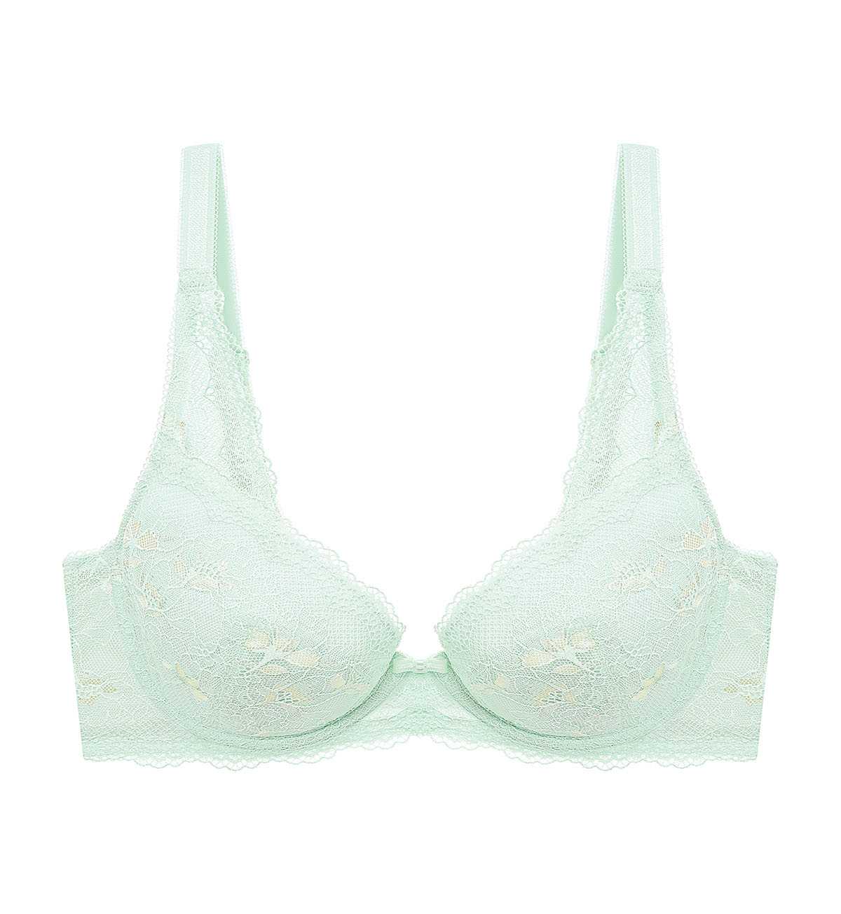 One Price Triumph 10218413 Natural Elegance Delicate WHP-R 00LT เสื้อชั้นในรูปแบบมีโครง สีเขียว
