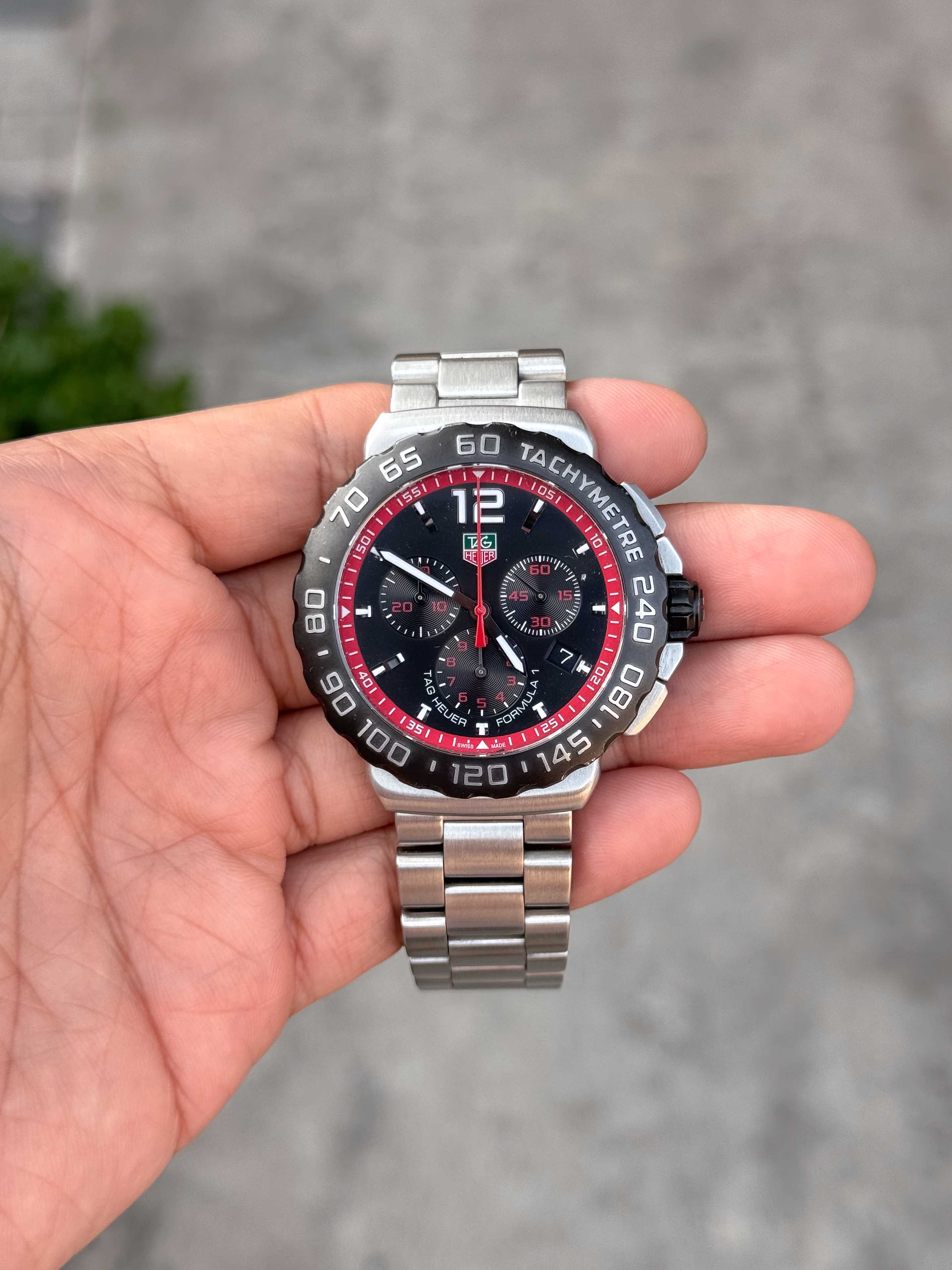 Tag Heuer F1 Chronograph King Size Quartz หน้าดำ-แดง