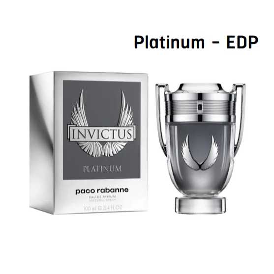 (Platinum) Paco Rabanne Invictus Platinum EDP 100 ml กล่องซีล ป้ายไทย