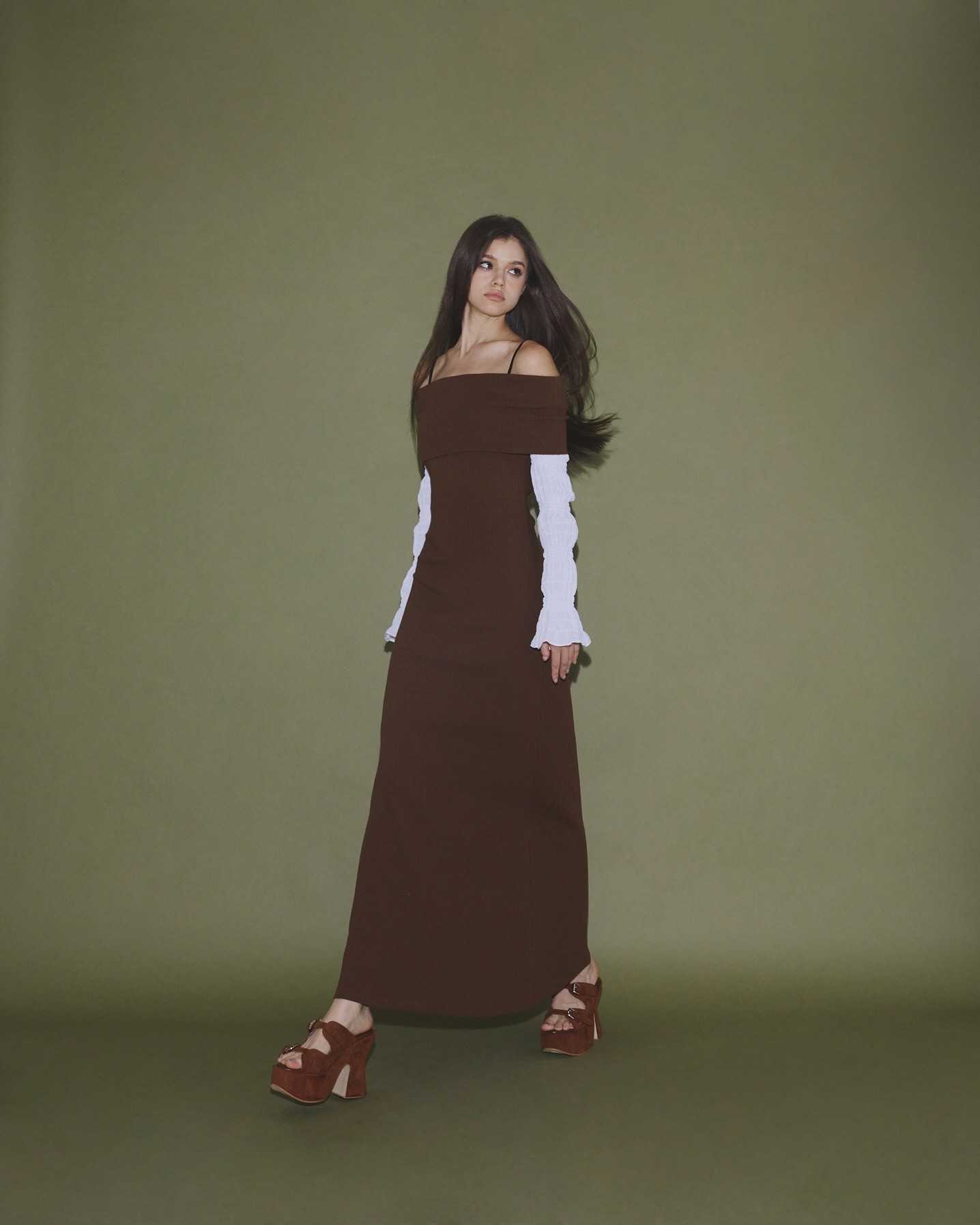 JAMI DRESS CHOCOLATE
