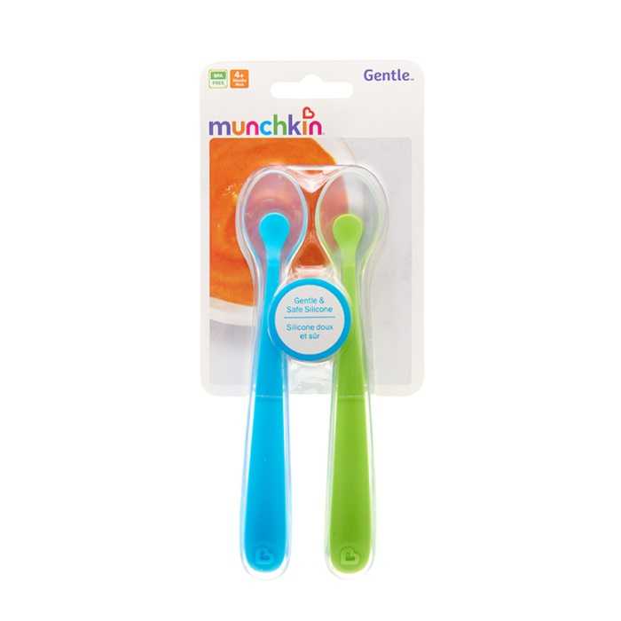 #ช้อนป้อนอาหาร Munchkin : MNK27106 Silicone Spoons - 2pk