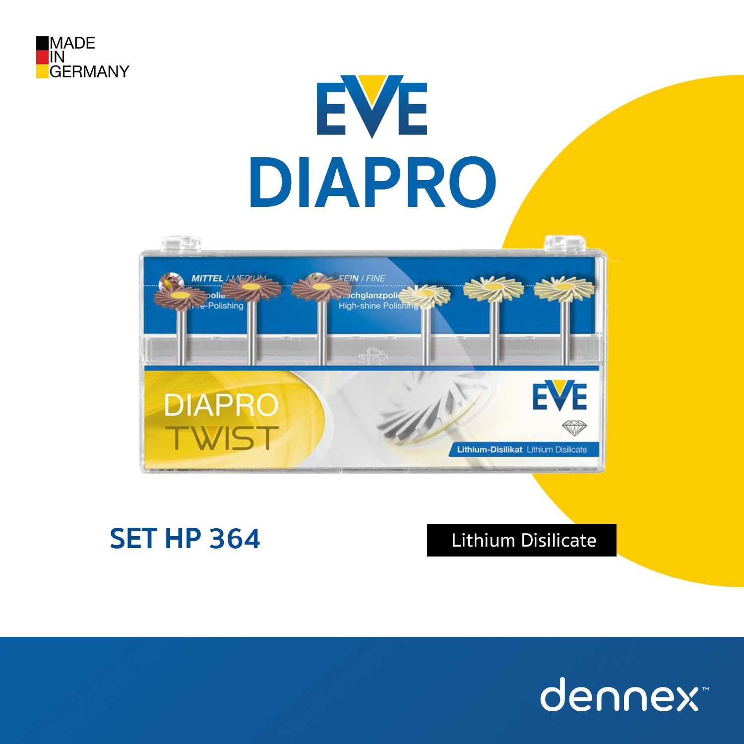ชุดหัวขัด EVE DIAPRO TWIST Set HP 364