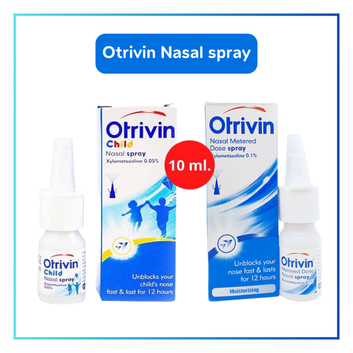 Otrivin Nasal spray โอตริวิน พ่นจมูก (ผู้ใหญ่ / เด็ก)  10 ml.