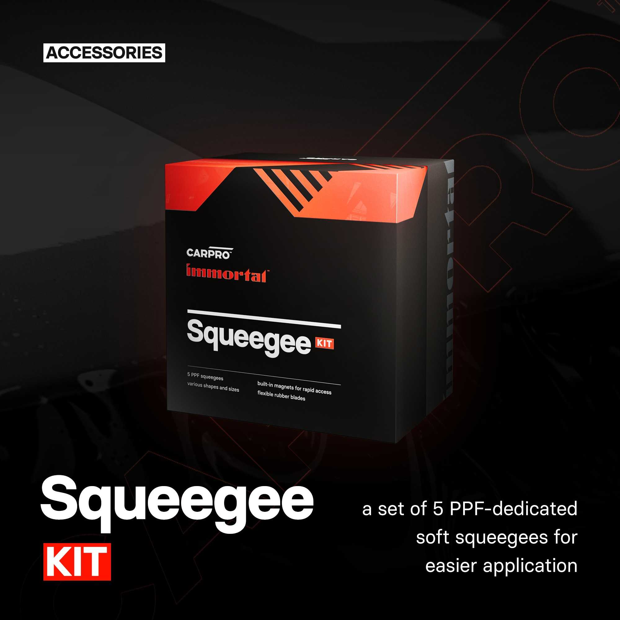 CARPRO Rubber Squeegee ชุดเครื่องมือยางสำหรับติดตั้งฟิลม์รถยนต์