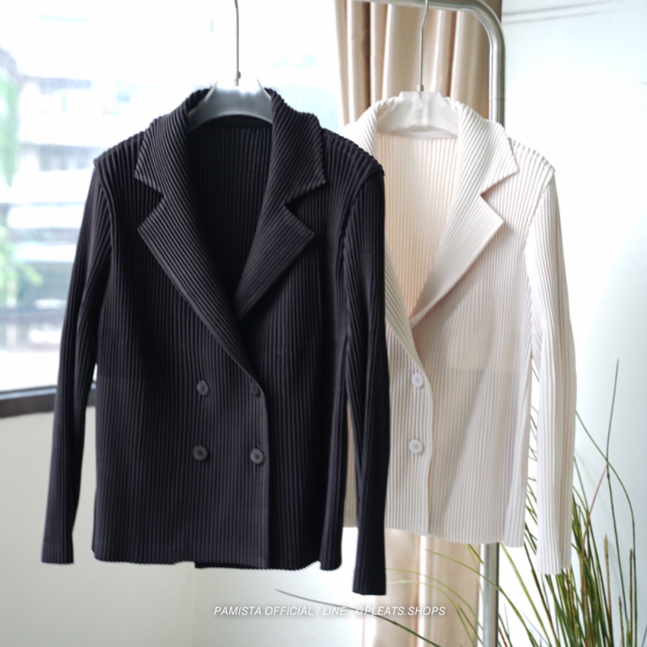 WPB830215-Alice pleated blazer